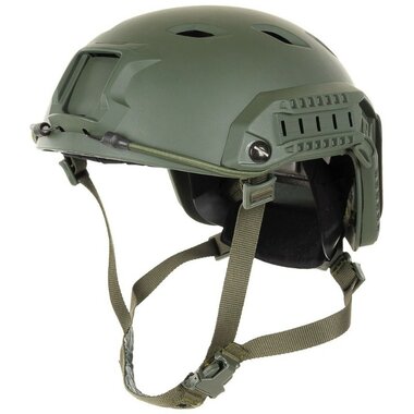 MFH US F.A.S.T. High cut airsoft helm met rails, ABS, legergroen