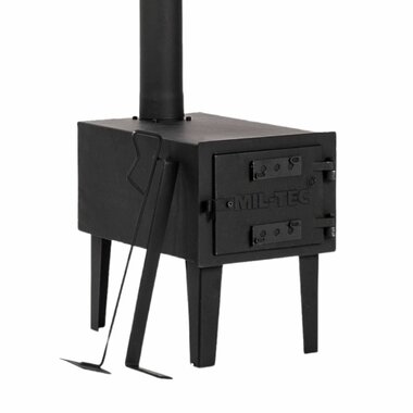 Mil-tec tent kachel compact 16,5 Kg met schoorsteen