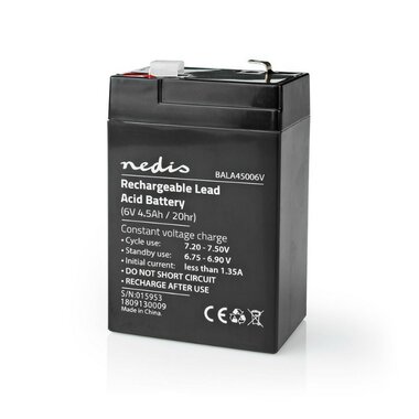Nedis wiederaufladbare Bleibatterie 6V 4500 mAh