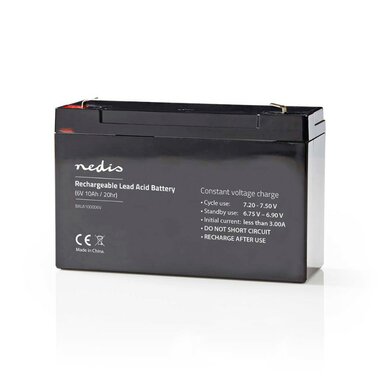 Nedis wiederaufladbare Bleibatterie 6V 10000 mAh