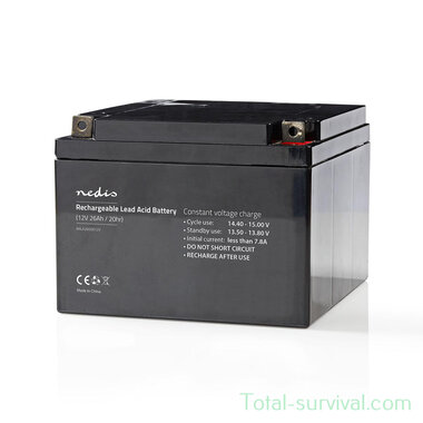Nedis wiederaufladbare Bleibatterie 12V 26000 mAh