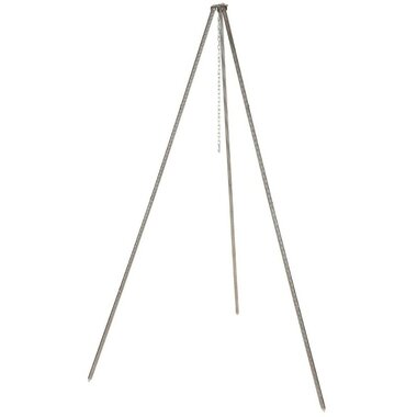 Fox outdoor stainless steel tripod, heavy duty, 1.9m, with chain and hook