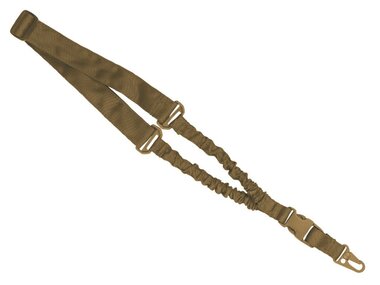 Bungee-Lanyard MFH, coyote tan, avec mousqueton