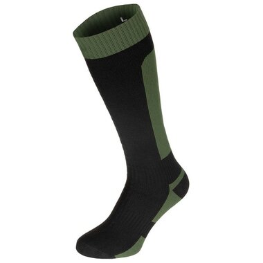 MFH Duty waterproof army socks high, green/black