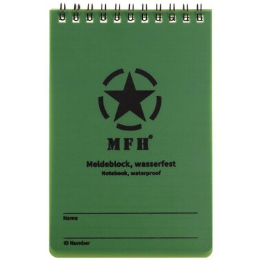 MFH all weather notitieblok A6 15 x 10 cm, legergroen