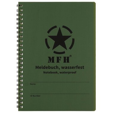 MFH waterproof notitieboek A5, legergroen