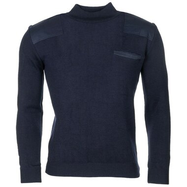 Dutch military police commando sweater wool/acrylic with turtleneck, dark blue
