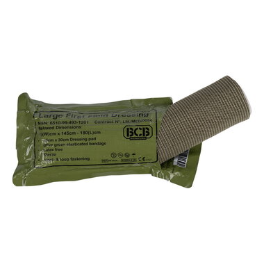 BCB Combat first field dressing large PF119A, 20 x 20 cm compress