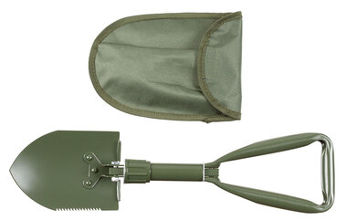 MFH Folding shovel 3-in-1 with cover, OD green