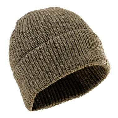 AB watch hat, merino wool, OD green, rough knit