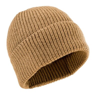 AB watch hat, merino wool, coyote, rough knit