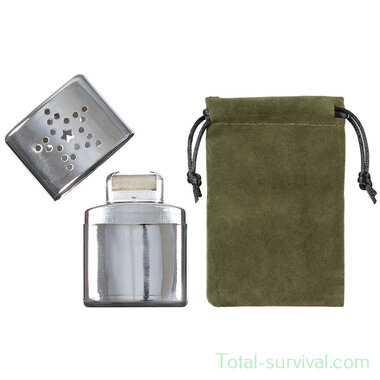 MFH benzine handwarmer, chroom