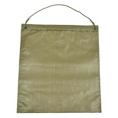 Sac de sable en polypropylène vert olive, 53 x 47 cm, avec fermeture Velcro et corde de transport