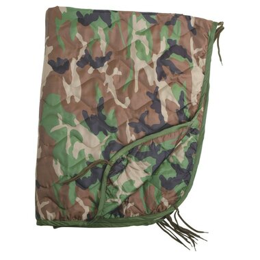 Mil-Tec Poncho Liner (Woobie / Steppdecke), woodland camo, 210 x 150 cm