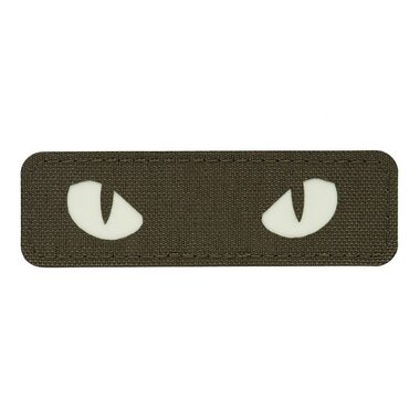 M-Tac velcro patch Cat Eyes Vert ranger, 25 x 80 mm, GID Fluorescent réfléchissant
