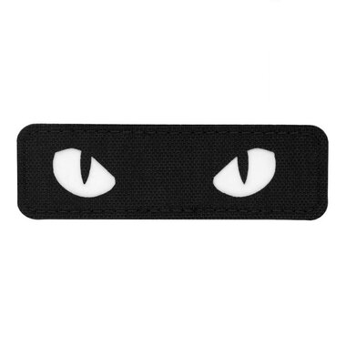 M-Tac velcro patch Cat Eyes noir, 25 x 80 mm, GID Fluorescent réfléchissant