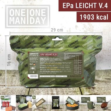 Convar Field Kitchen EPA light V.4 MRE Meal Ready-to-Eat 24-uur rantsoen