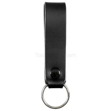 Porte-clés de la police britannique pour ceinture 10 cm, en cuir noir