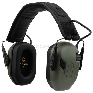 Earmor protection auditive active M300A, EN352, vert olive