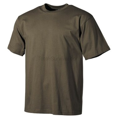 MFH T-shirt US en coton, manches courtes, vert olive, 170 g/m²