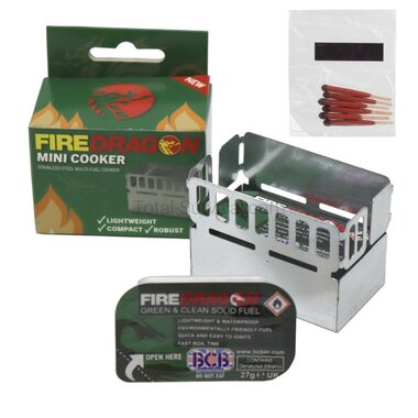 Fire Dragon Mini cooker kooktoestel + Fuel tablet CN360