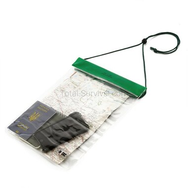 M-Tac Waterdichte documententas / GSM tas 32x25 cm, transparant, lanyard