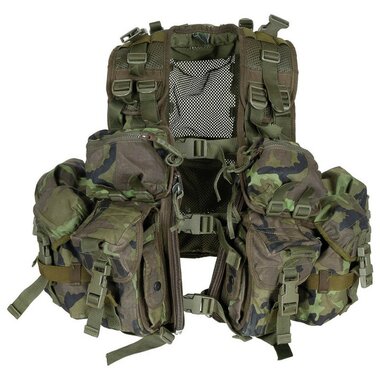Czech Army combat load carrying vest, CZ M95 camo