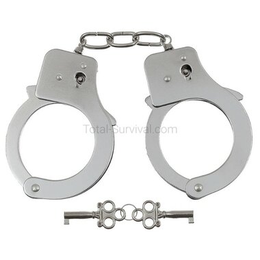MFH handboeien staal, 2 sleutels, chroom