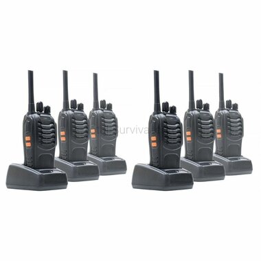 PNI R40 PRO Profi Funkgerät set (6 Stück) schwarz, PMR-446