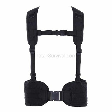 101 Inc Molle combat belt met harnas, zwart