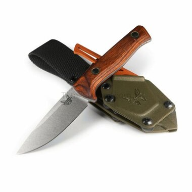 Benchmade Fixed SlipRidge Bushcraft mes Wood Combo