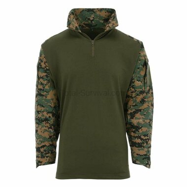 101 Inc Tactical shirt UBAC Warrior longsleeve, Marpat digital woodland camo