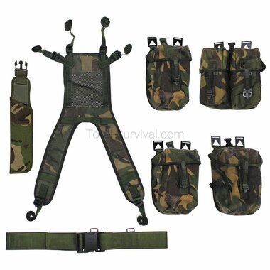 Britse PLCE tactical load carrying set 7-delig combat, DPM camo