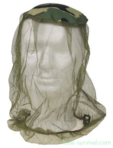 Mosquito Head Net Od Green Woodland Elastic Band Total Survival